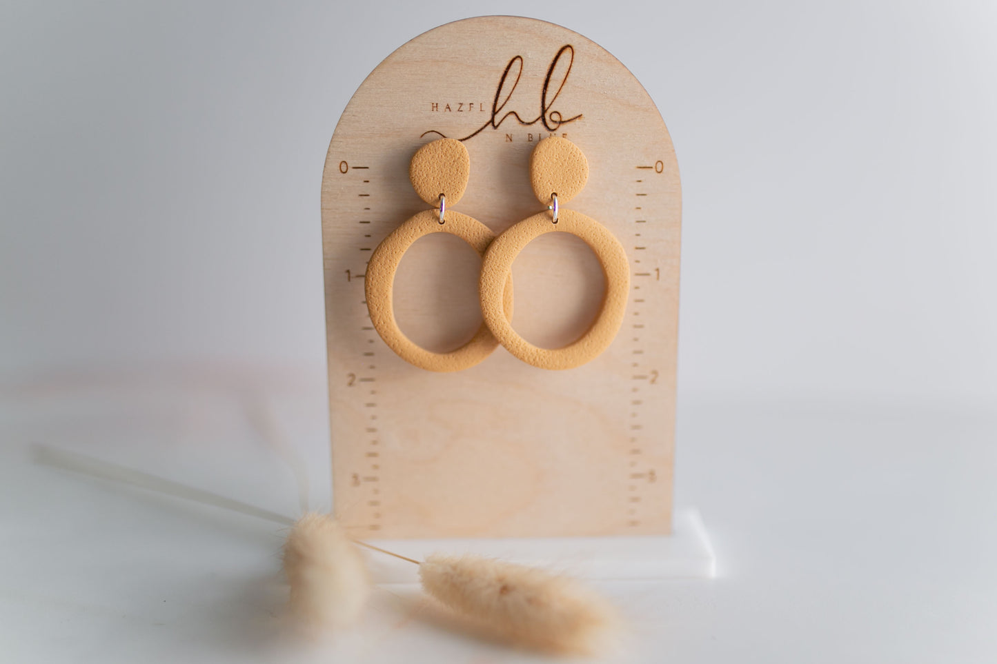 Clay earring | Organic Circle Dangles | Fall Collection