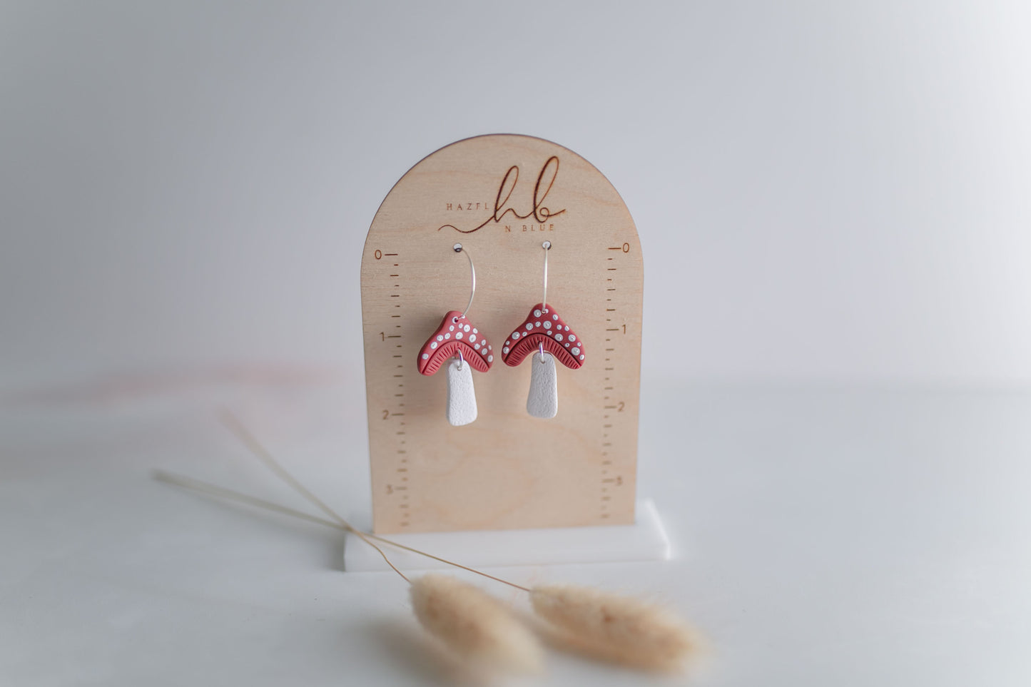 Clay earring | Mushroom Hoops | Fall Collection