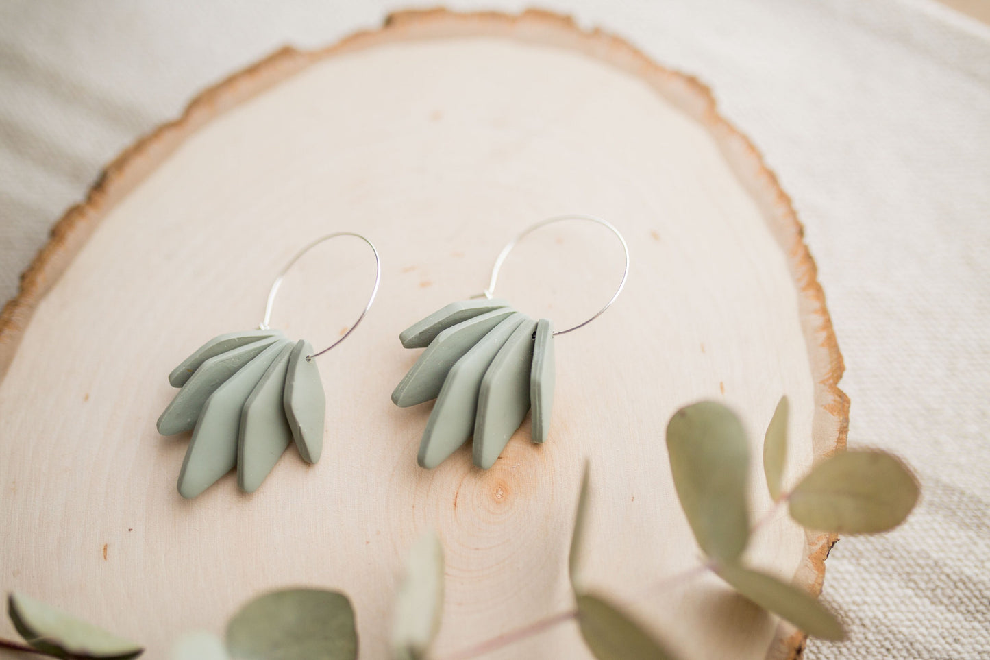 Clay earrings | hoop stacks