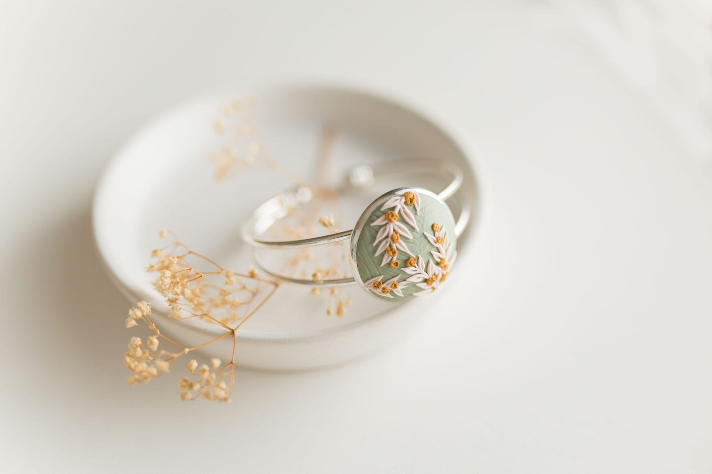 Clay bracelet | floral garden