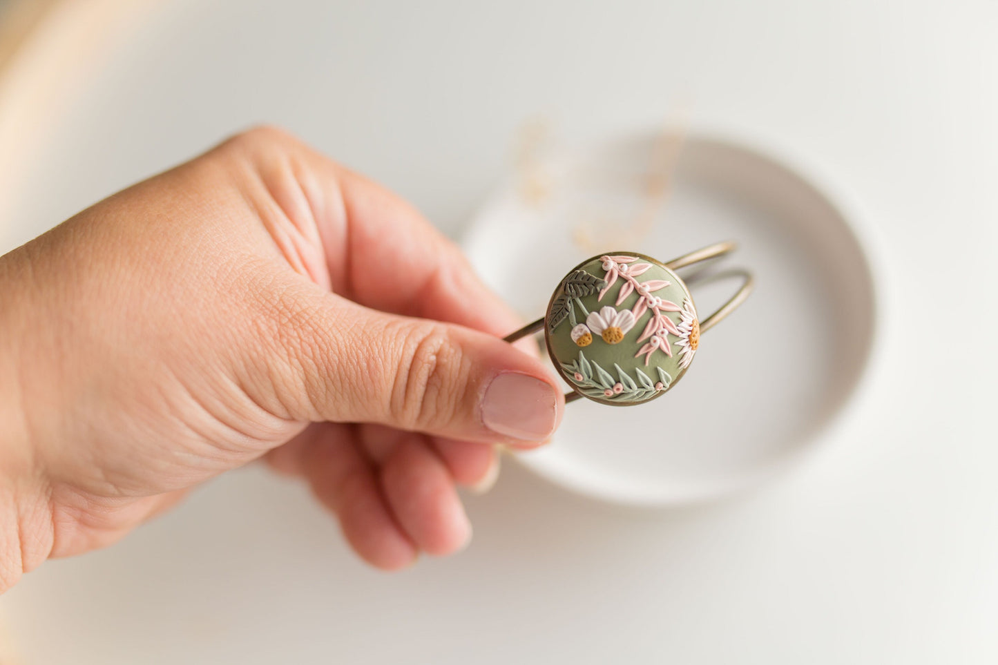 Clay bracelet | floral garden