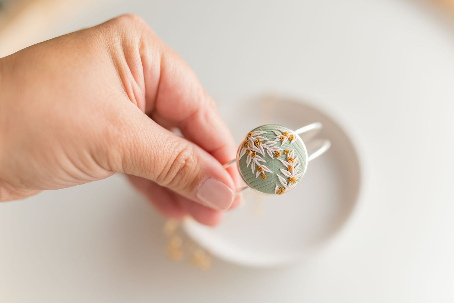 Clay bracelet | floral garden