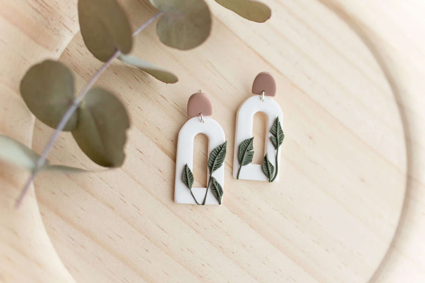 Clay earrings | plants