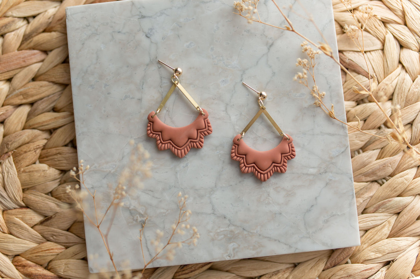 Clay earring | terra-cotta
