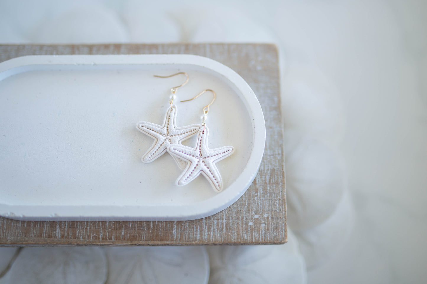 Clay Earrings | Sea Star Dangles | Coastal Shores Collection