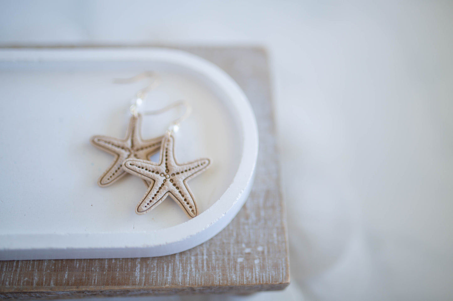 Clay Earrings | Sea Star Dangles | Coastal Shores Collection