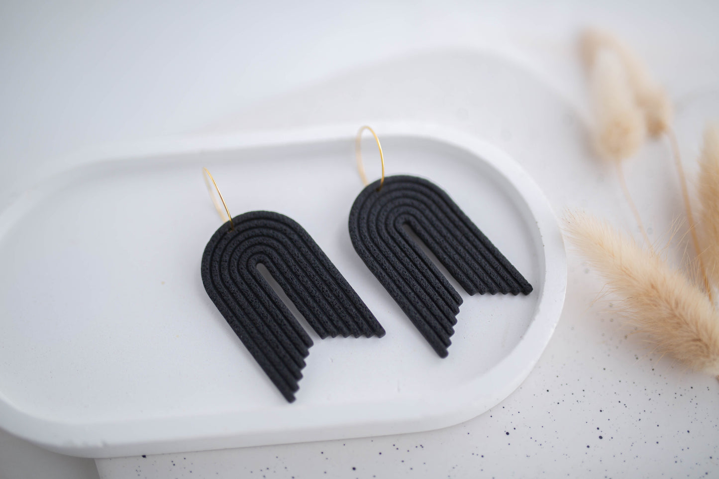 Clay Earrings | Arch Hoops | All Things Neutral Collection