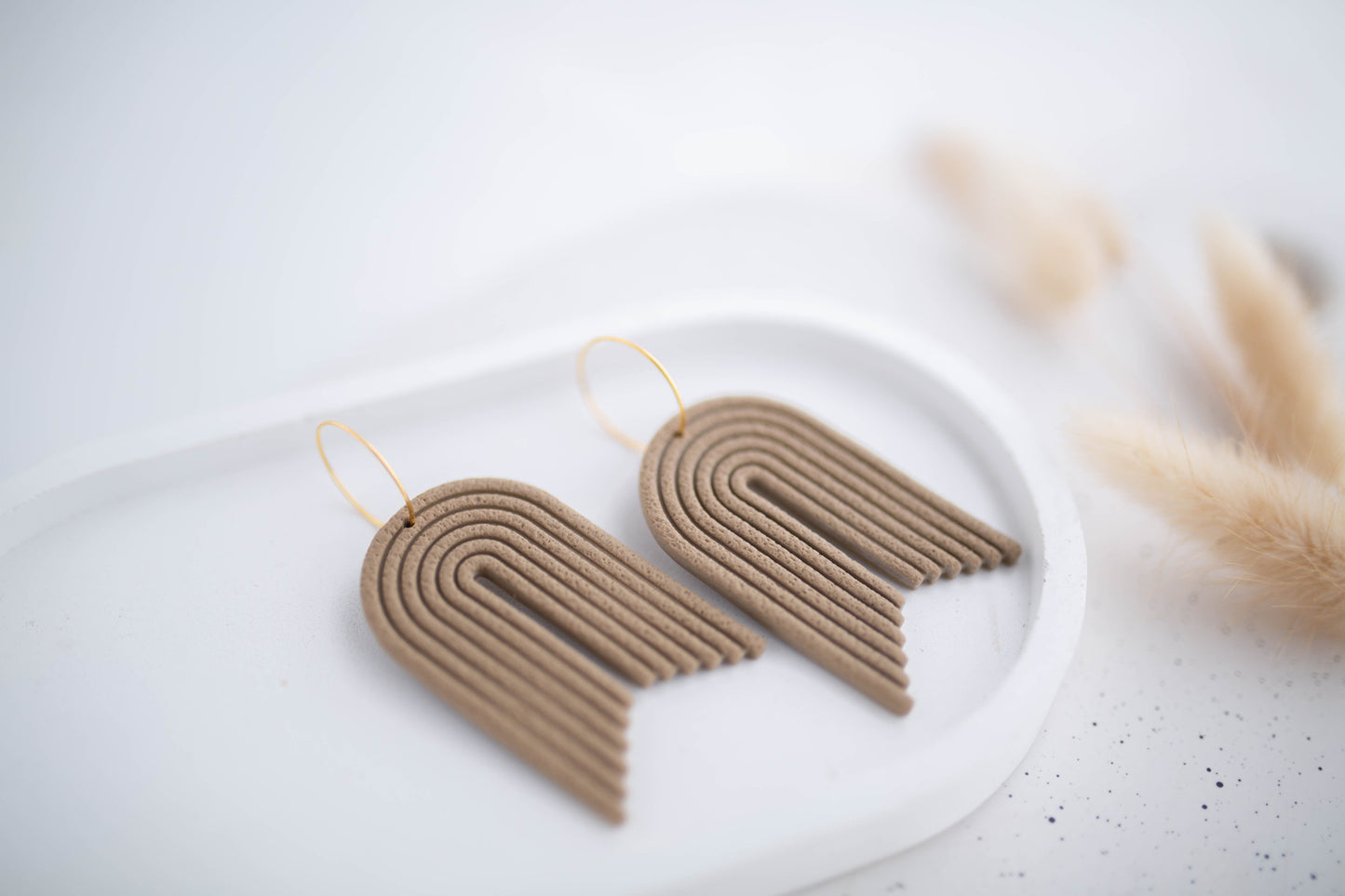 Clay Earrings | Arch Hoops | All Things Neutral Collection