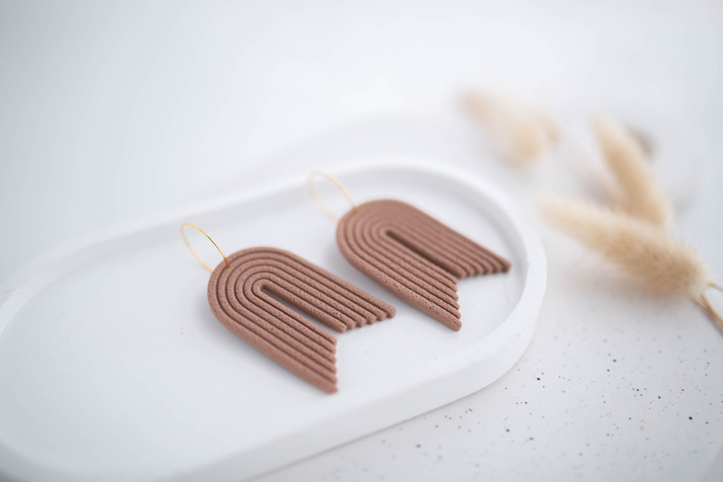 Clay Earrings | Arch Hoops | All Things Neutral Collection