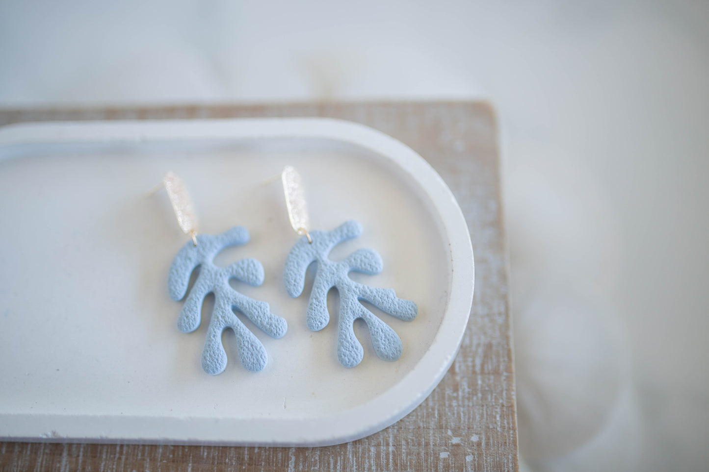 Clay Earrings | Coral Dangles | Coastal Shores Collection