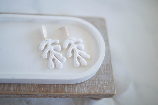 Clay Earrings | Coral Dangles | Coastal Shores Collection