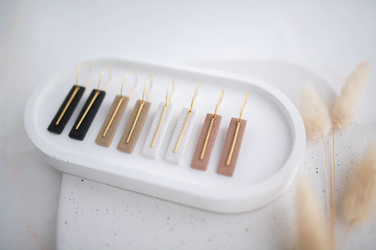 Clay Earrings | Simple Hoops | All Things Neutral Collection