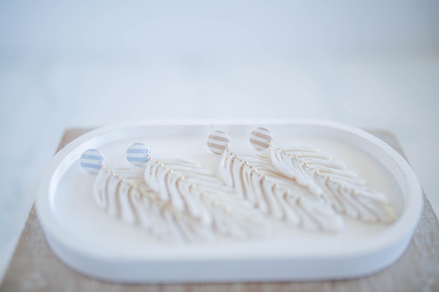 Clay Earrings | Shell Leaves | Coastal Shores Collection