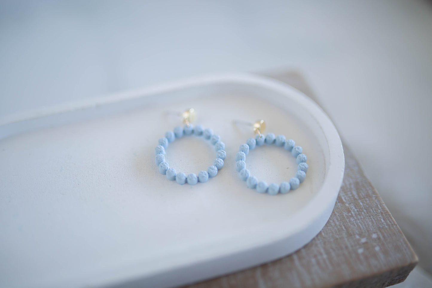 Clay Earrings | Circle Bubble Dangles | Coastal Shores Collection