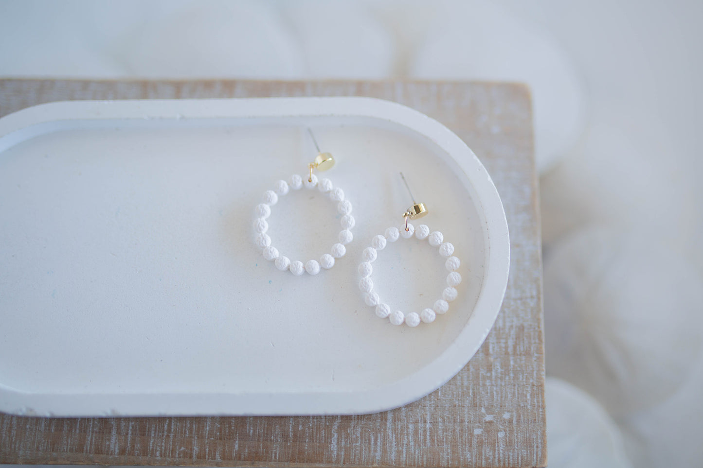 Clay Earrings | Circle Bubble Dangles | Coastal Shores Collection