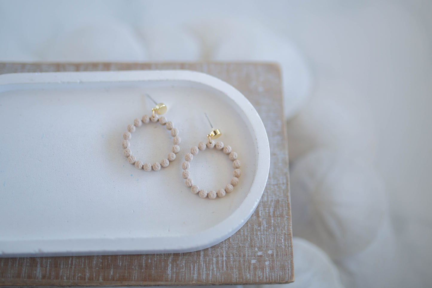 Clay Earrings | Circle Bubble Dangles | Coastal Shores Collection