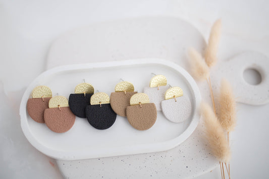 Clay Earrings | Simple Dangles | All Things Neutral Collection