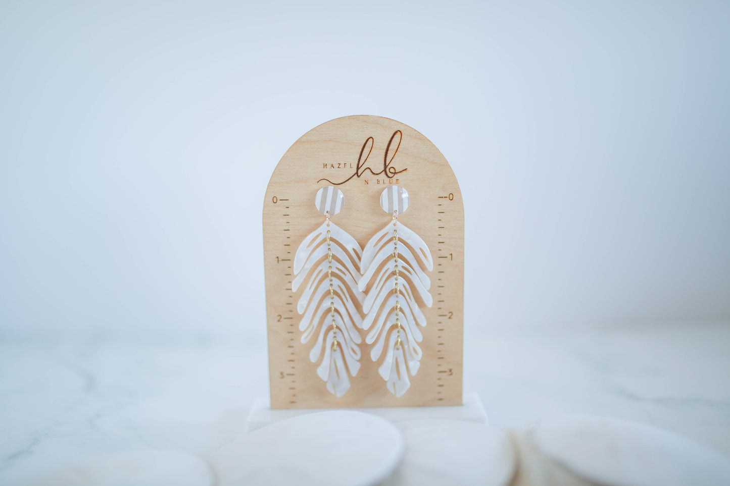 Clay Earrings | Shell Leaves | Coastal Shores Collection