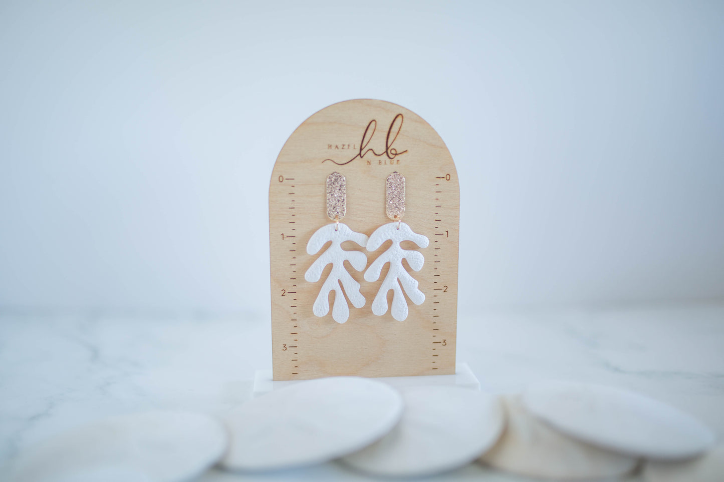 Clay Earrings | Coral Dangles | Coastal Shores Collection
