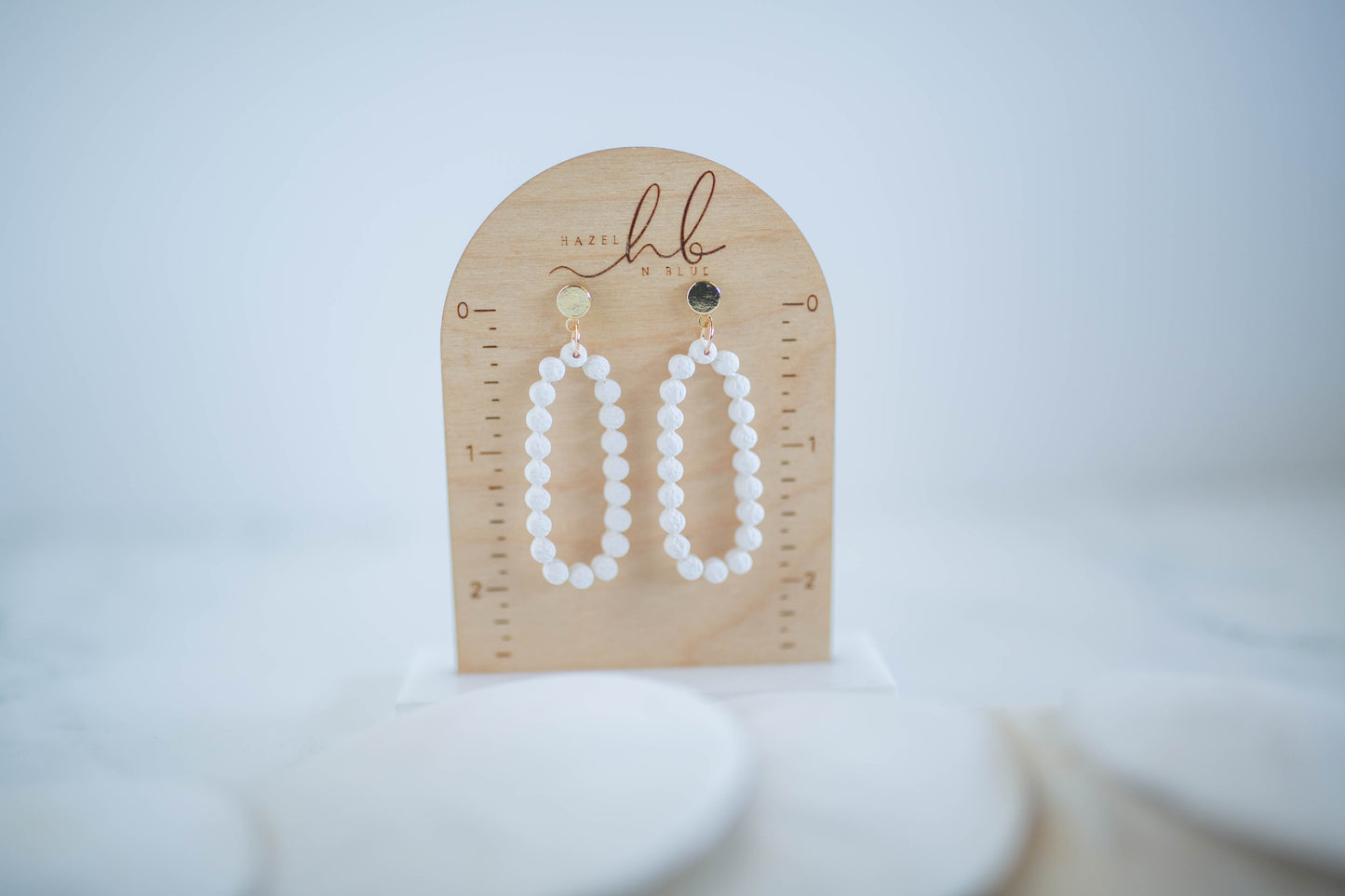 Clay Earrings | Oval Bubble Dangles | Coastal Shores Collection