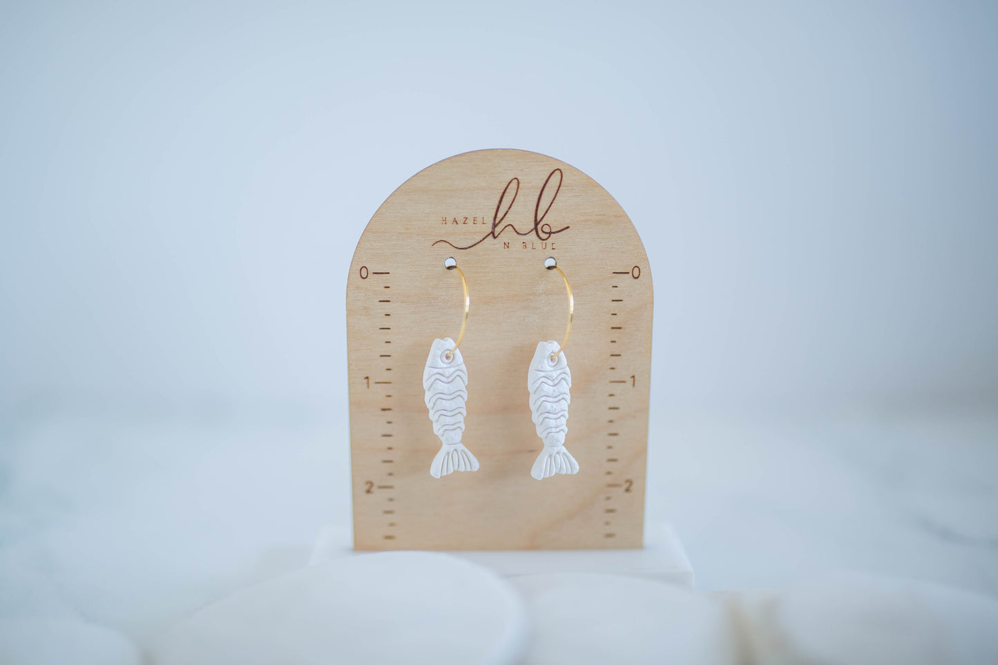 Clay Earrings | Minnow Hoops | Coastal Shores Collection