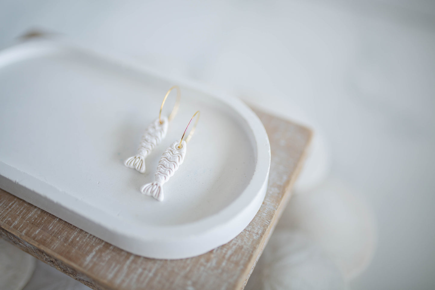 Clay Earrings | Minnow Hoops | Coastal Shores Collection
