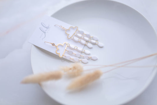 Clay Earrings | Rain Cloud Dangles | Luxe Collection