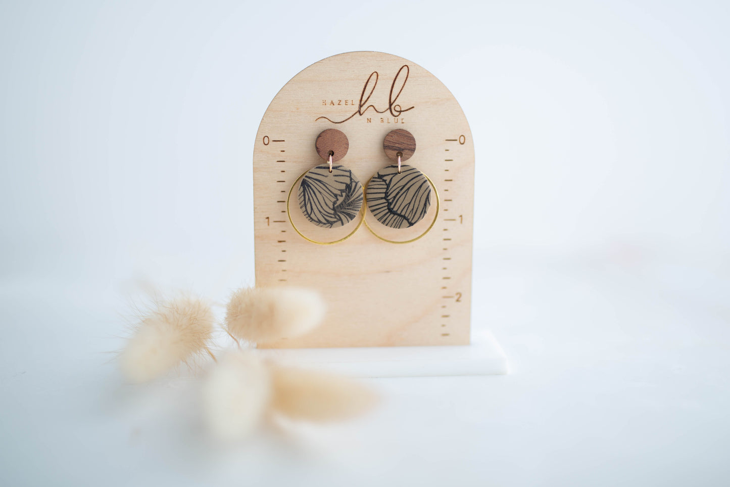 Clay Earrings | Imprinted Dainty Dangles | All Things Neutral Collection