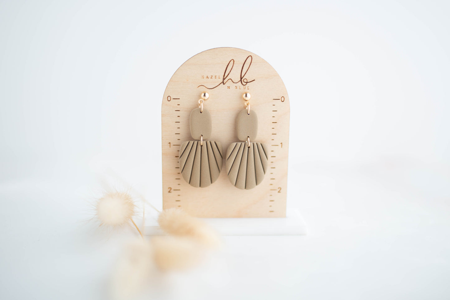 Clay Earrings | Embossed Dangles | All Things Neutral Collection