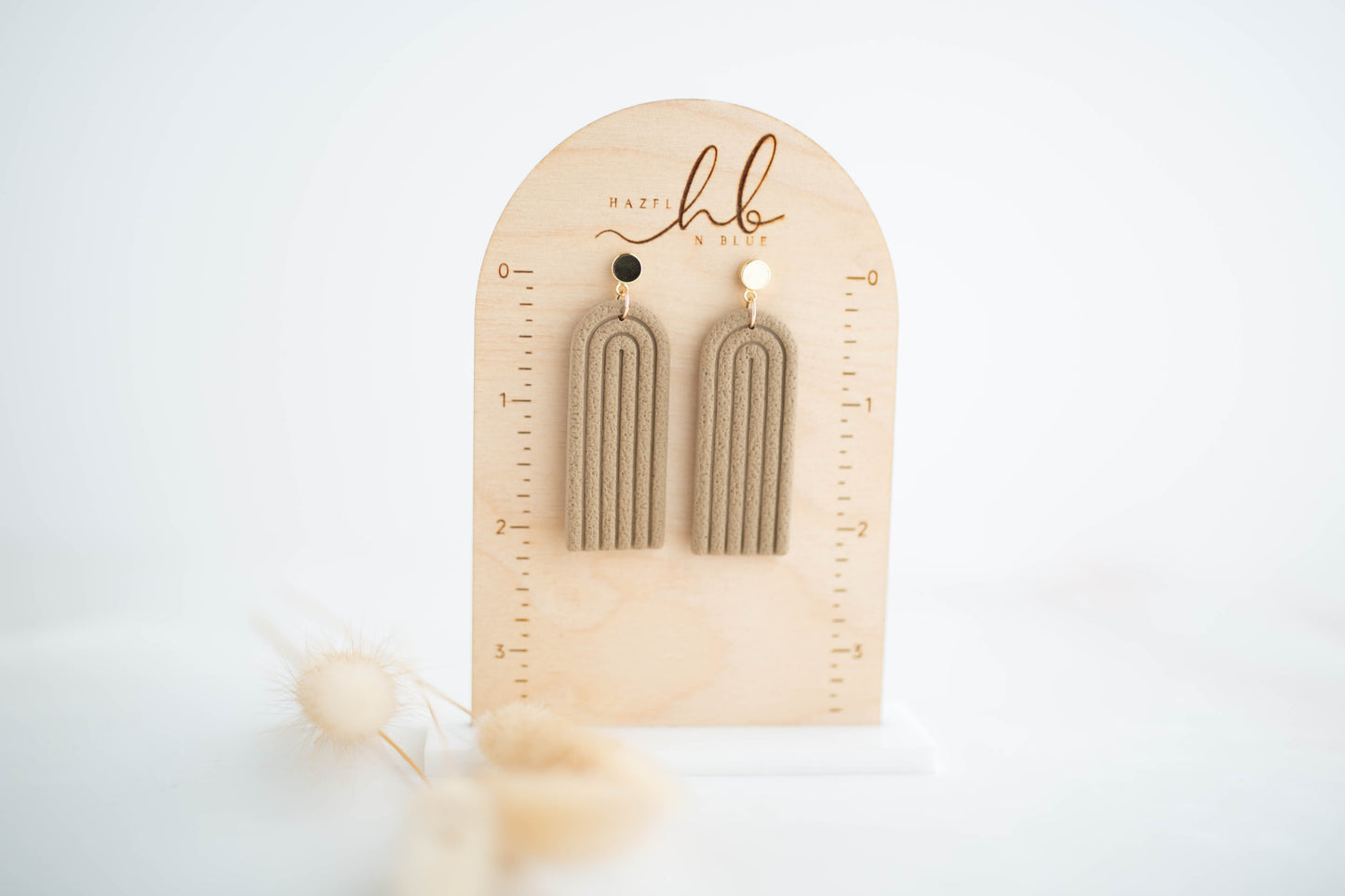 Clay Earrings | Longline Arches | All Things Neutral Collection