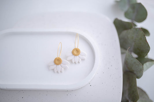 Clay Earrings | Lazy Daisy Hoops | In Bloom Collection