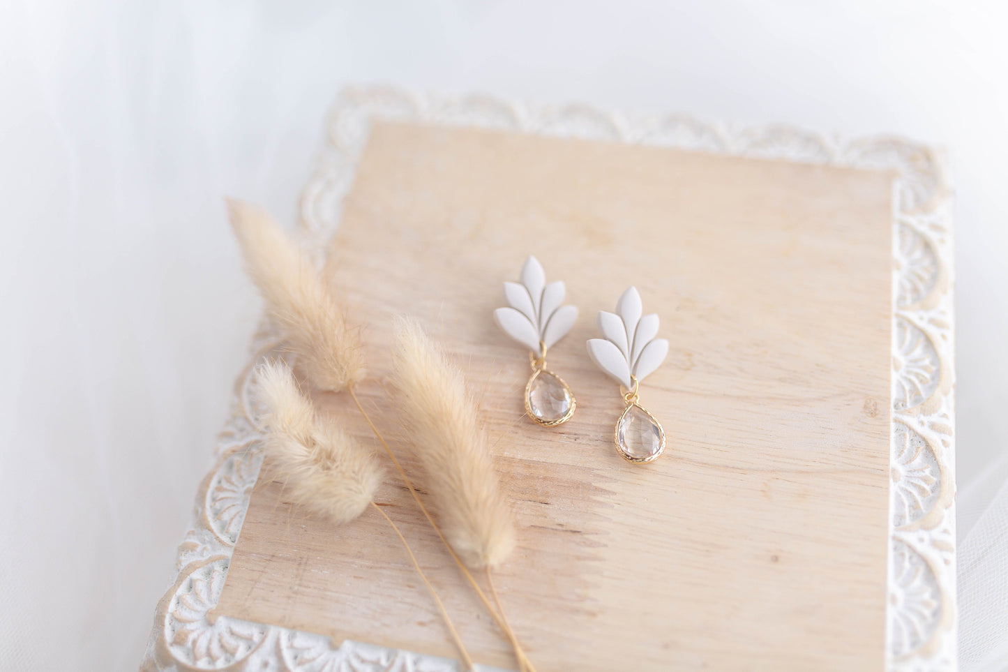 Clay Earrings | Dainty Fluer Dangles | Luxe Collection