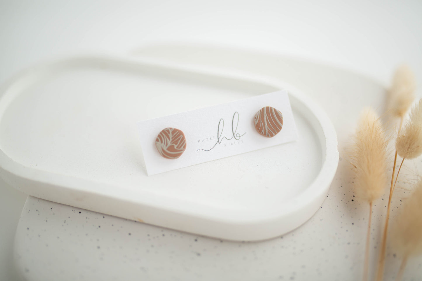 Clay Earrings | Imprint Studs | All Things Neutral Collection