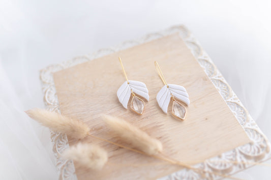 Clay Earrings | Floral Longline Hoops  | Luxe Collection