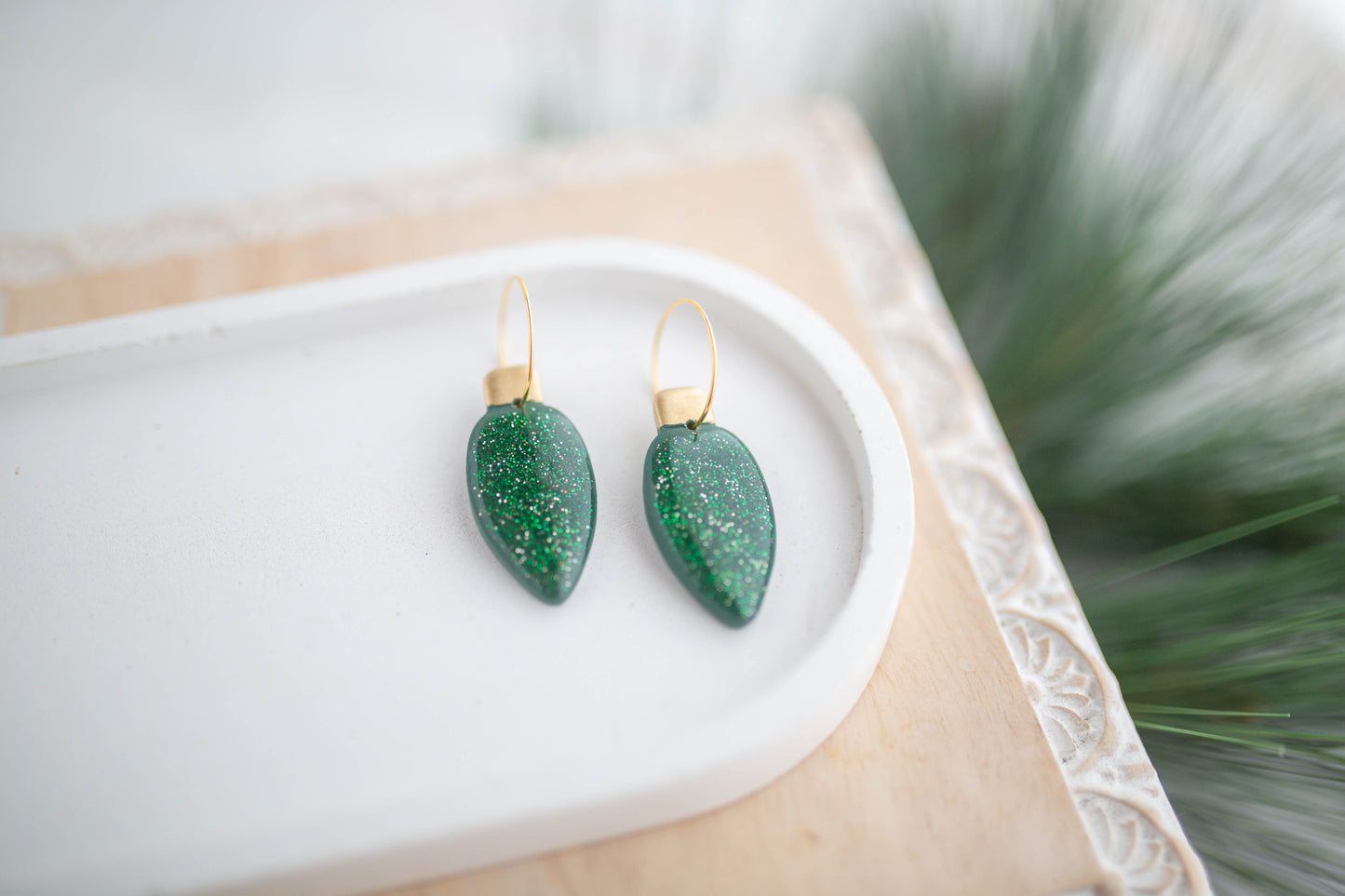 Clay Earrings | Festive Light Hoops | Jingle+Joy Collection