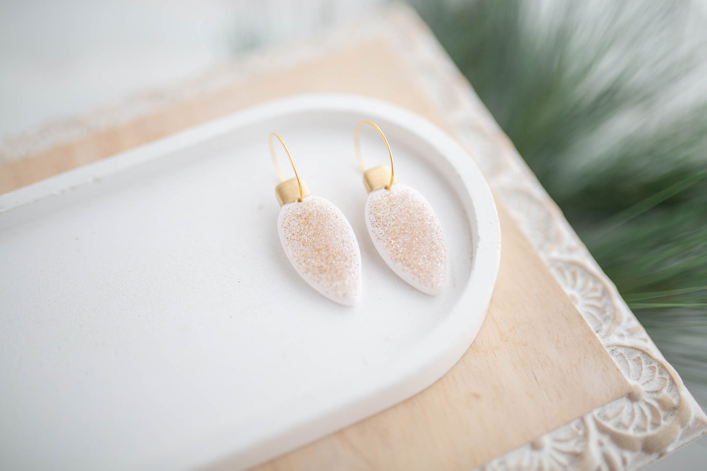 Clay Earrings | Festive Light Hoops | Jingle+Joy Collection