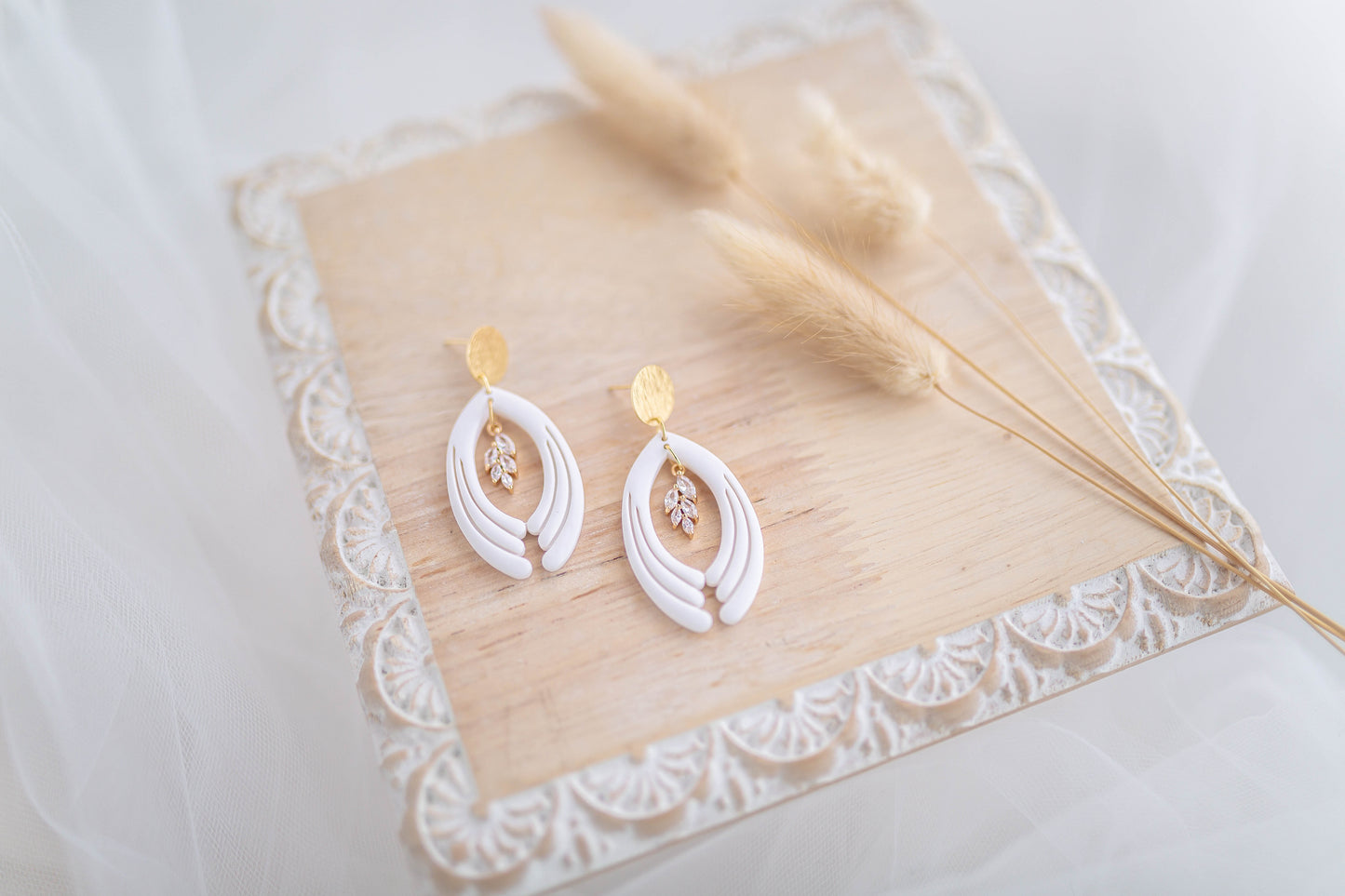 Clay Earrings | Luxe Crystal Long Dangles | Luxe Collection
