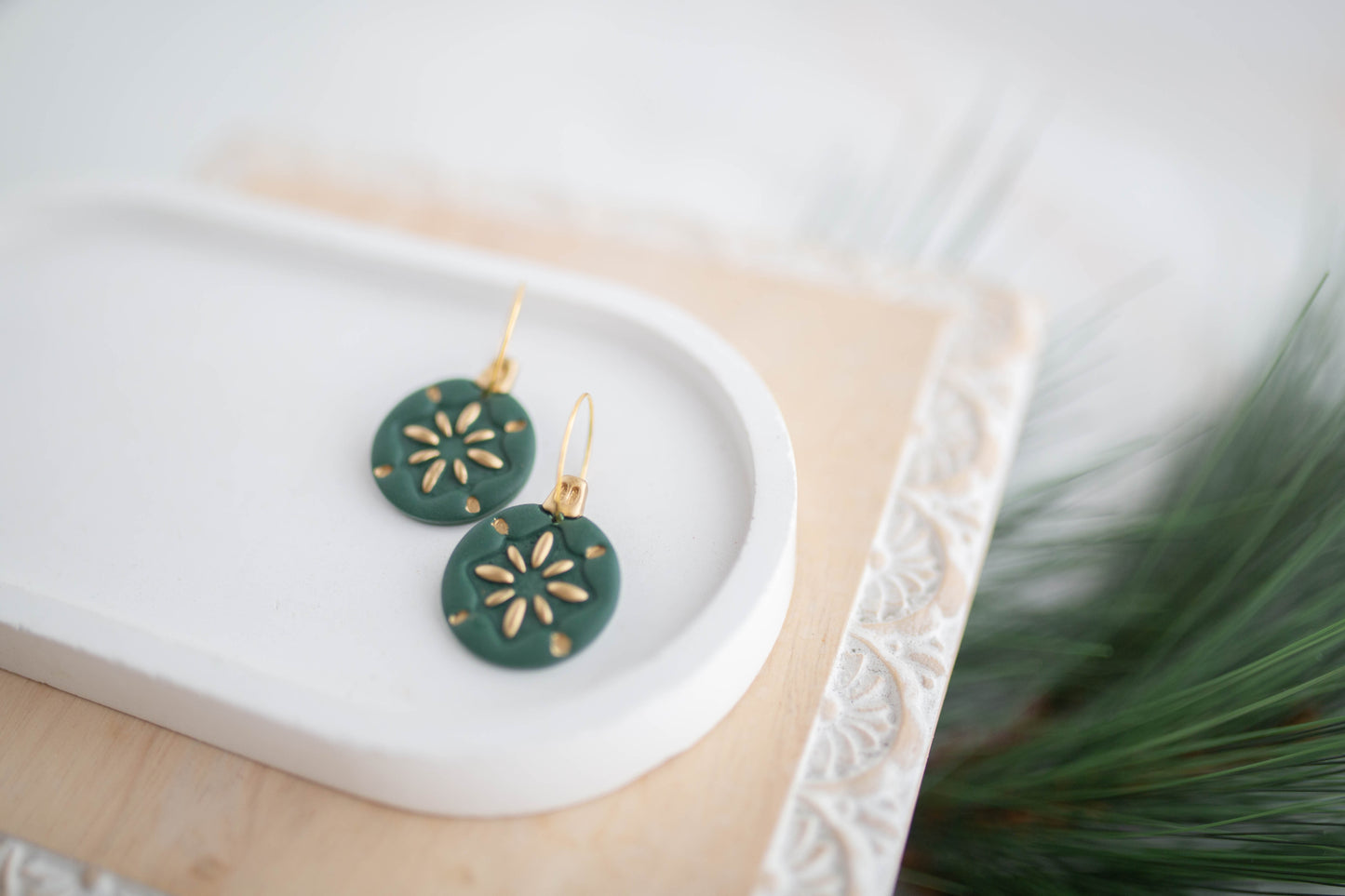 Clay Earrings | Ornament Hoops | Jingle+Joy Collection