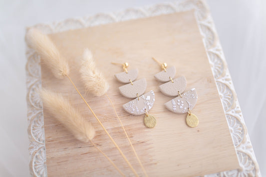 Clay Earrings | Champagne Florals | Luxe Collection