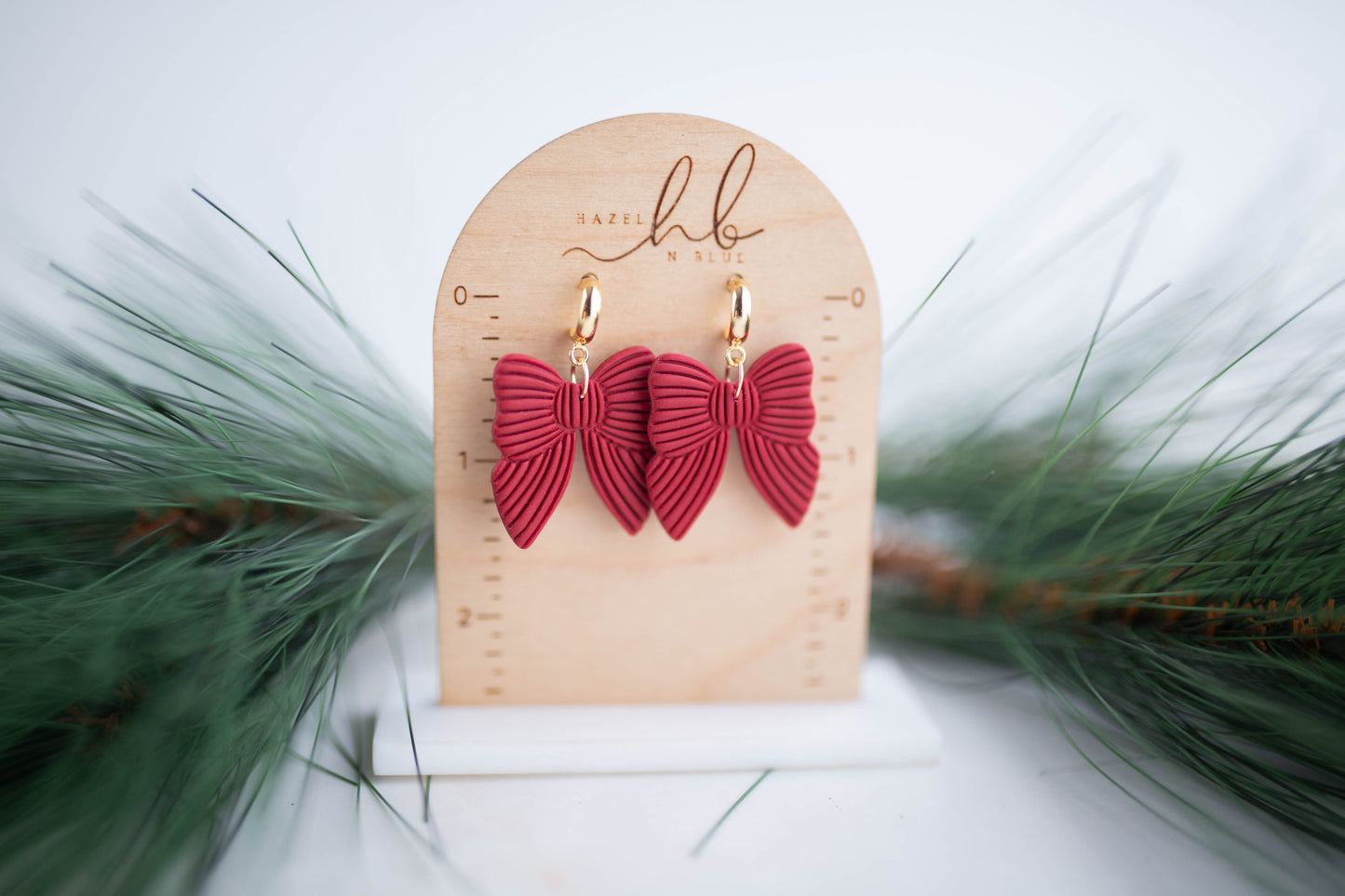 Clay Earrings | Festive Bows | Jingle+Joy Collection