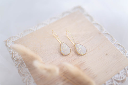 Clay Earrings | Opal Longline Dangles | Luxe Collection