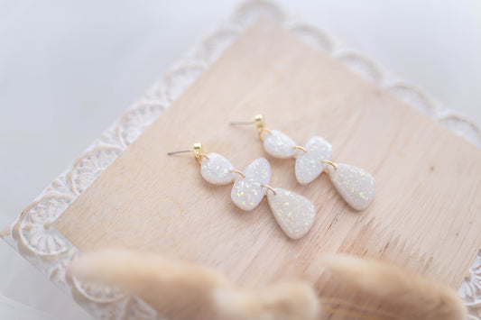 Clay Earrings | Opal Pebble Trio | Luxe Collection