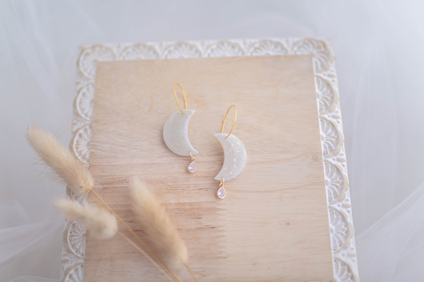 Clay Earrings | Opal Moons | Luxe Collection
