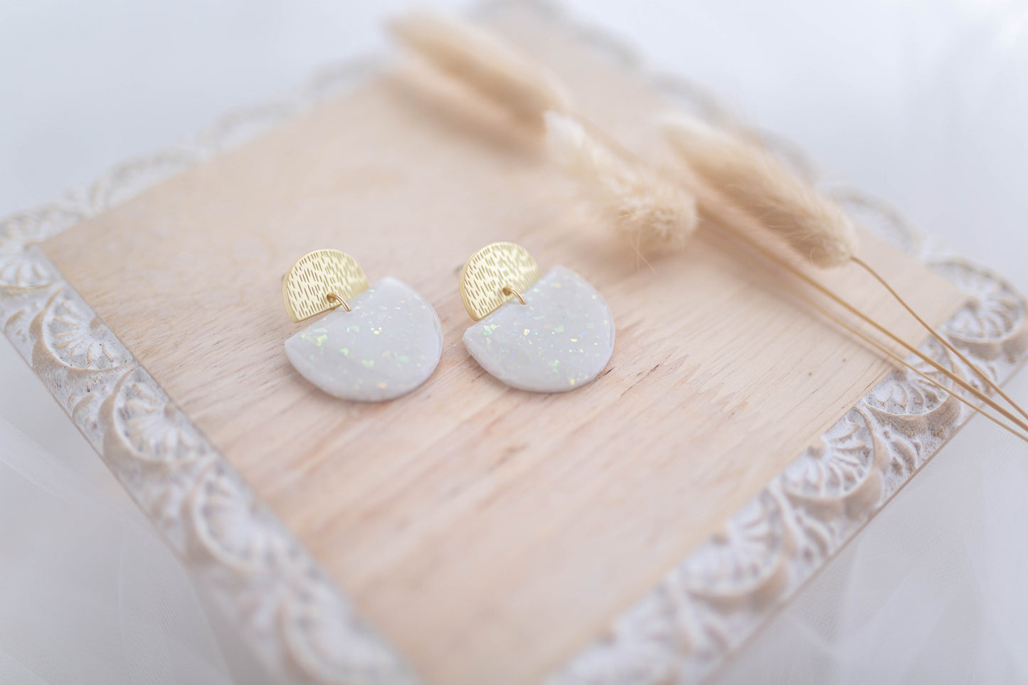 Clay Earrings | Opal Dangles | Luxe Collection