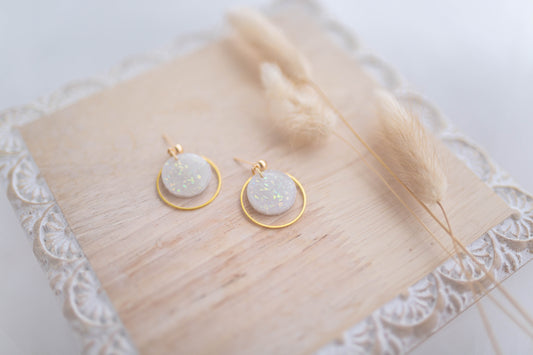 Clay Earrings | Opal Dainty Dangles | Luxe Collection
