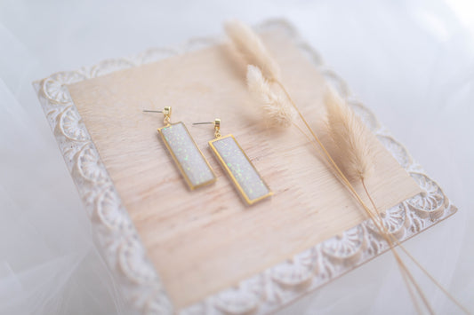 Clay Earrings | Opal Window Dangles | Luxe Collection