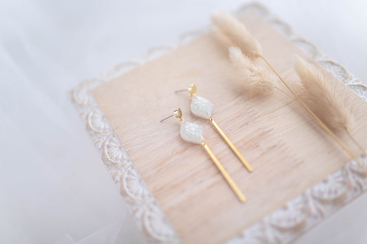 Clay Earrings | Opal Simple Dangles | Luxe Collection