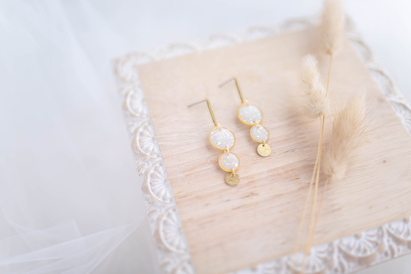 Clay Earrings | Opal Drops | Luxe Collection