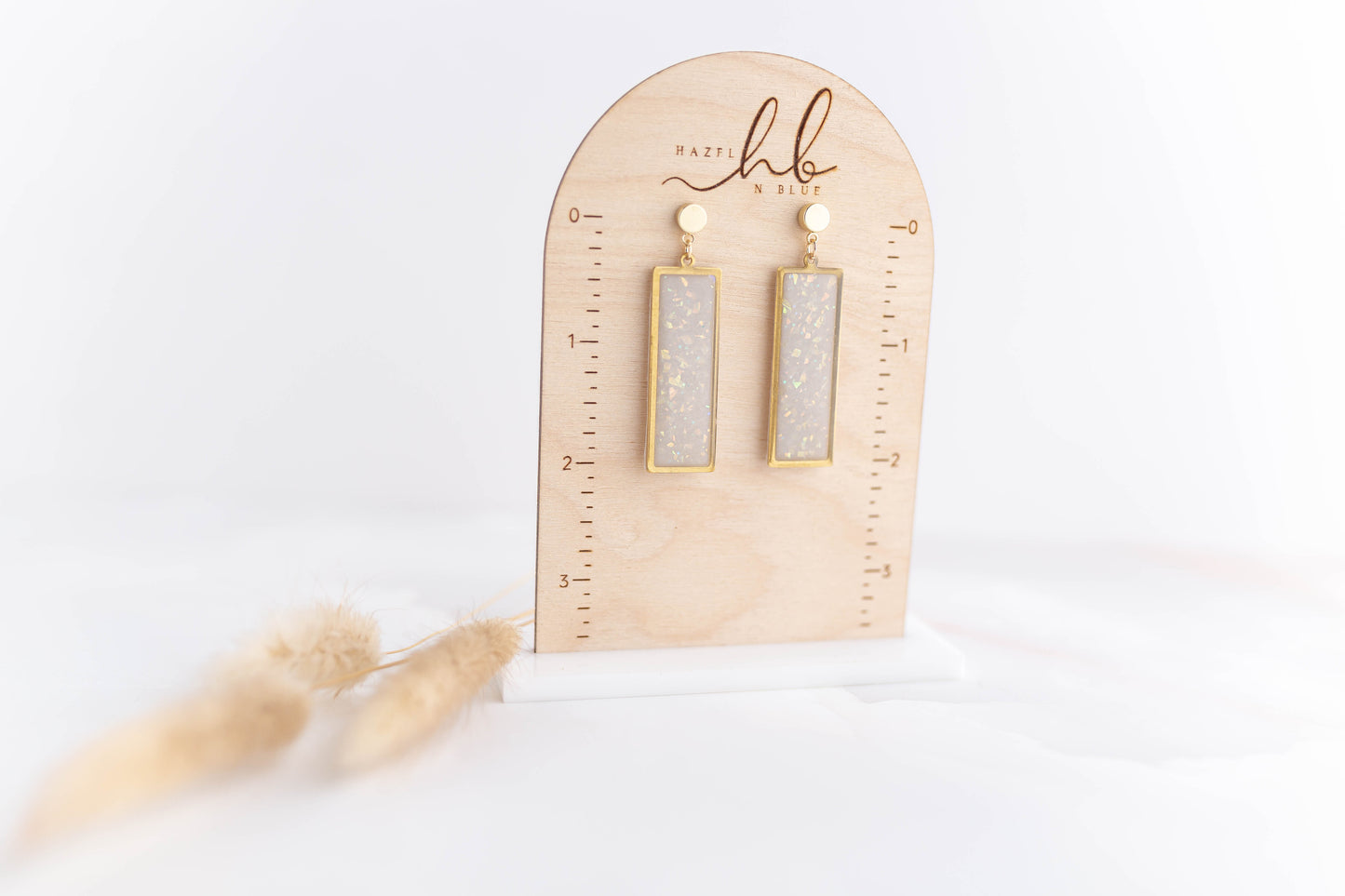 Clay Earrings | Opal Window Dangles | Luxe Collection