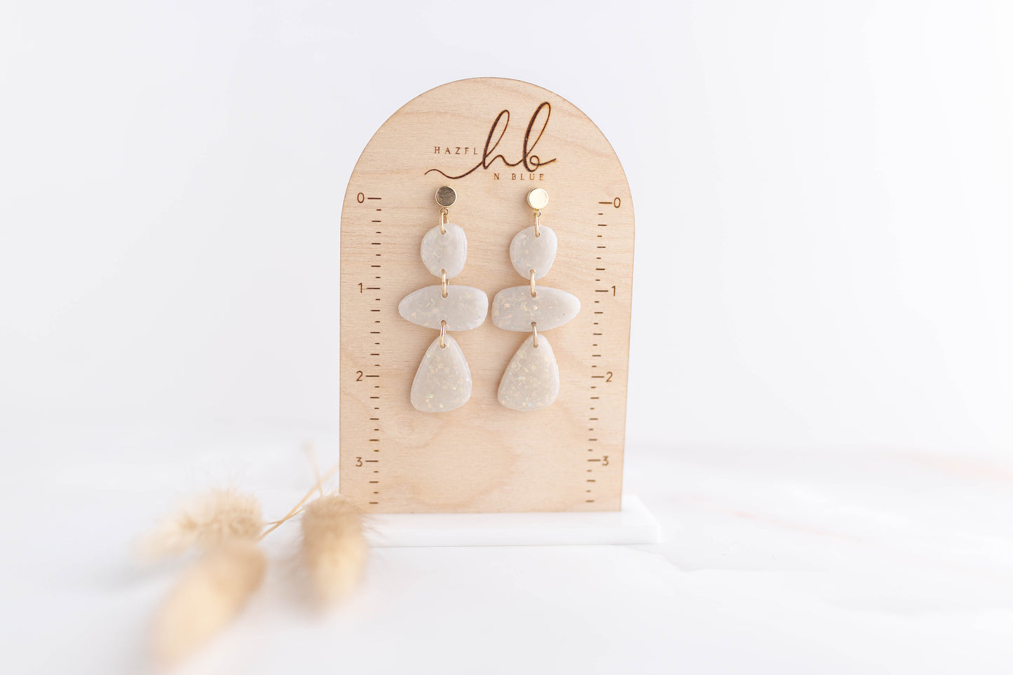 Clay Earrings | Opal Pebble Trio | Luxe Collection